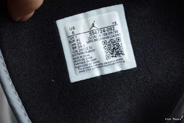 Kick Theory Grey AIR Smoke 554724-092 Light Mid Jordan 1 0517